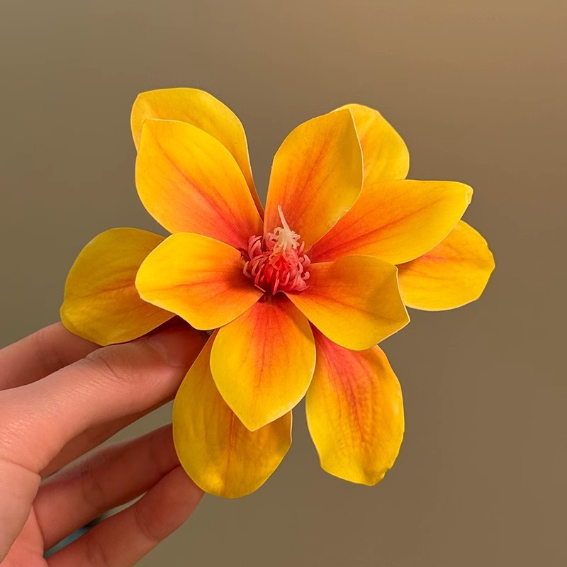 Photography Yellow - إكسسوارات شعر بتصميم زهور صفراء مبالغ