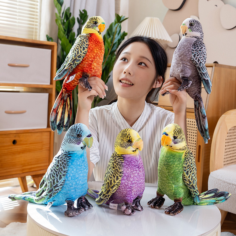 Photography Zoo - دمى ببغاء محشوة ناعمة وواقعية بطول