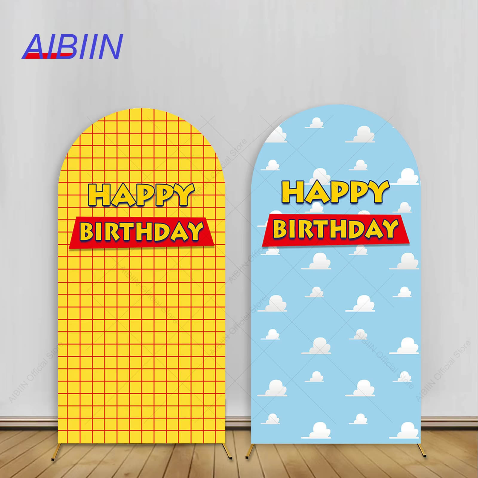 Photography Yellow - غطاء خلفية قوس عيد ميلاد سعيد