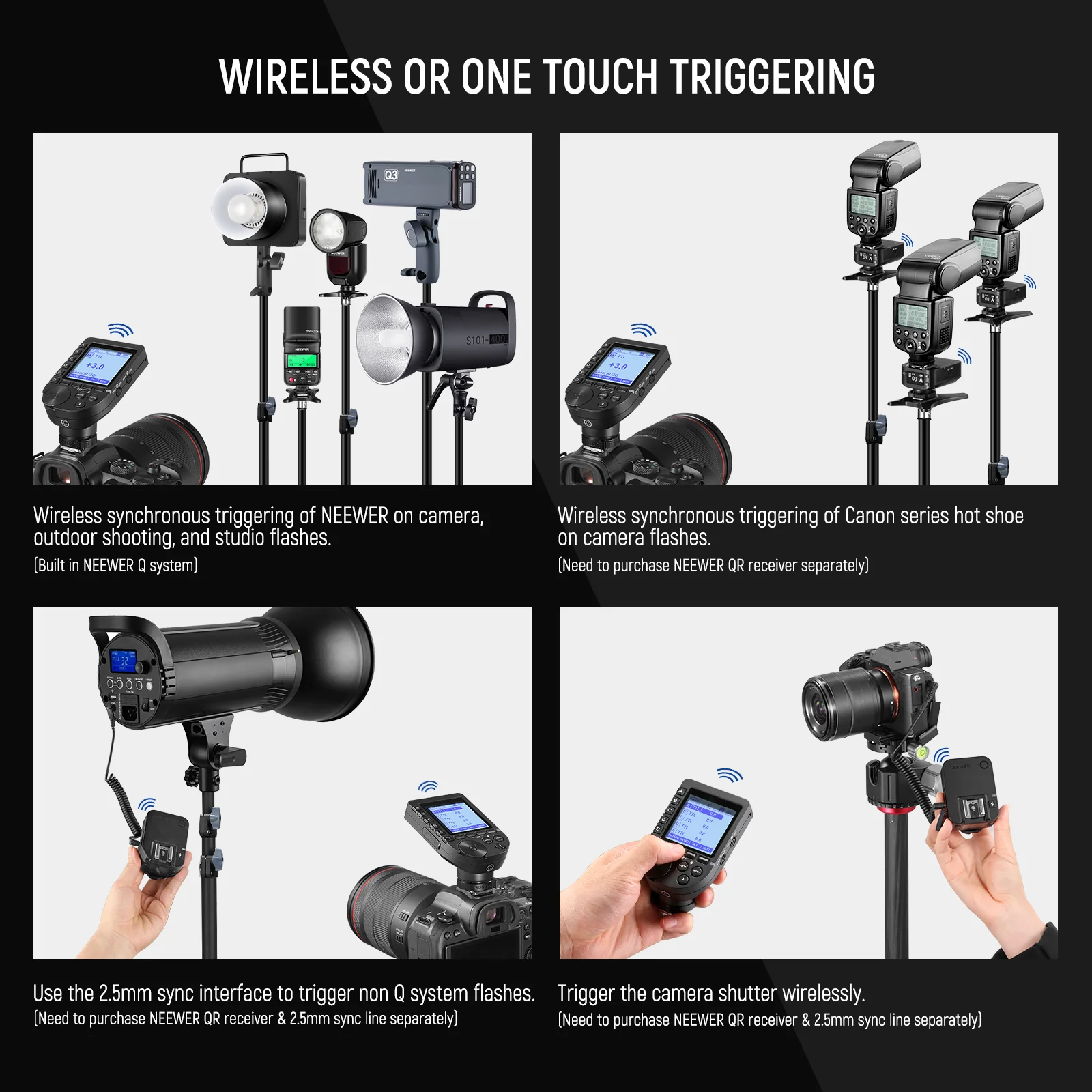 جهاز تحكم لاسلكي NEEWER QPRO T - مراجعة Speedlite Flash External وسعره