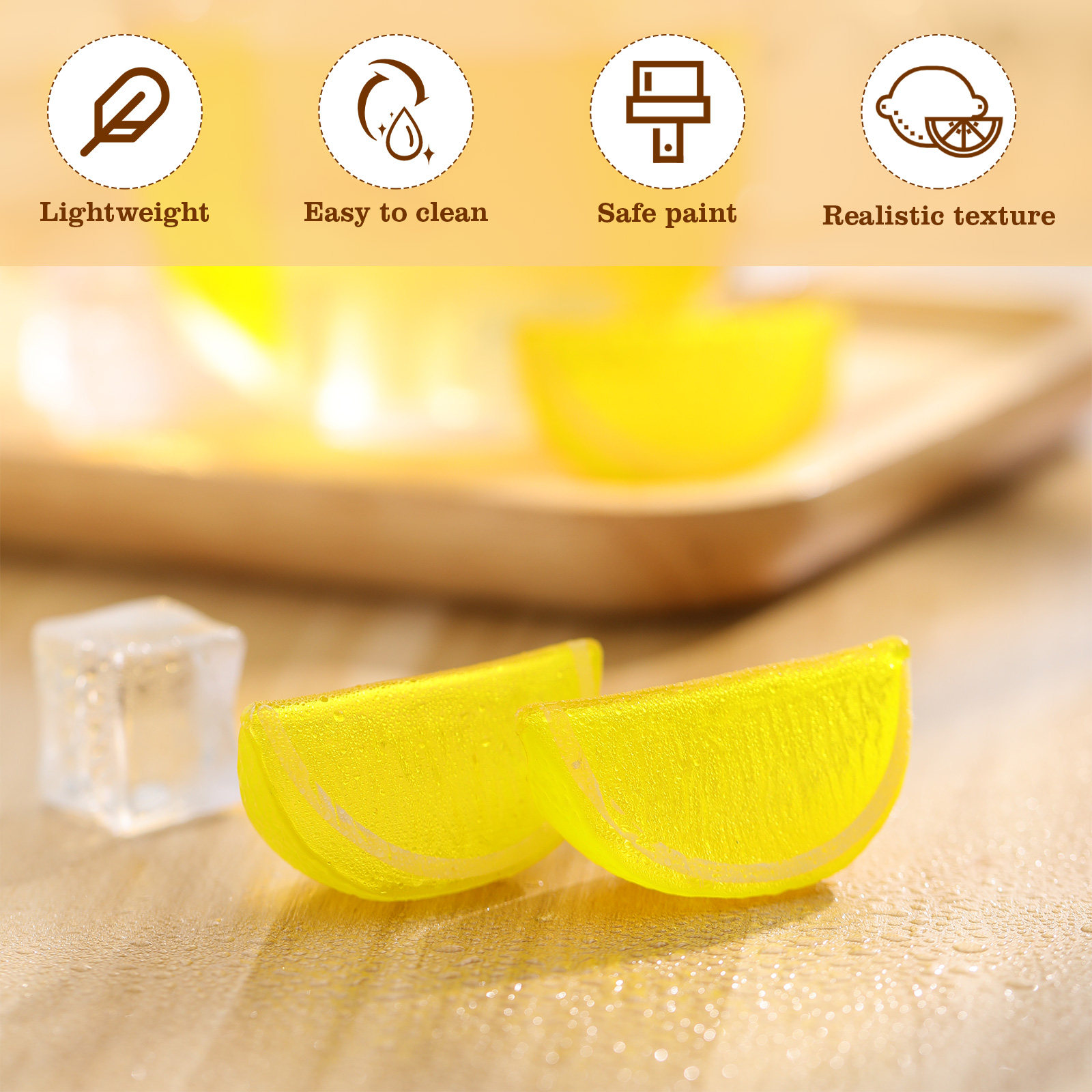10 قطع من قطع الليمون الصفراء  - مراجعة Photography Yellow وسعره