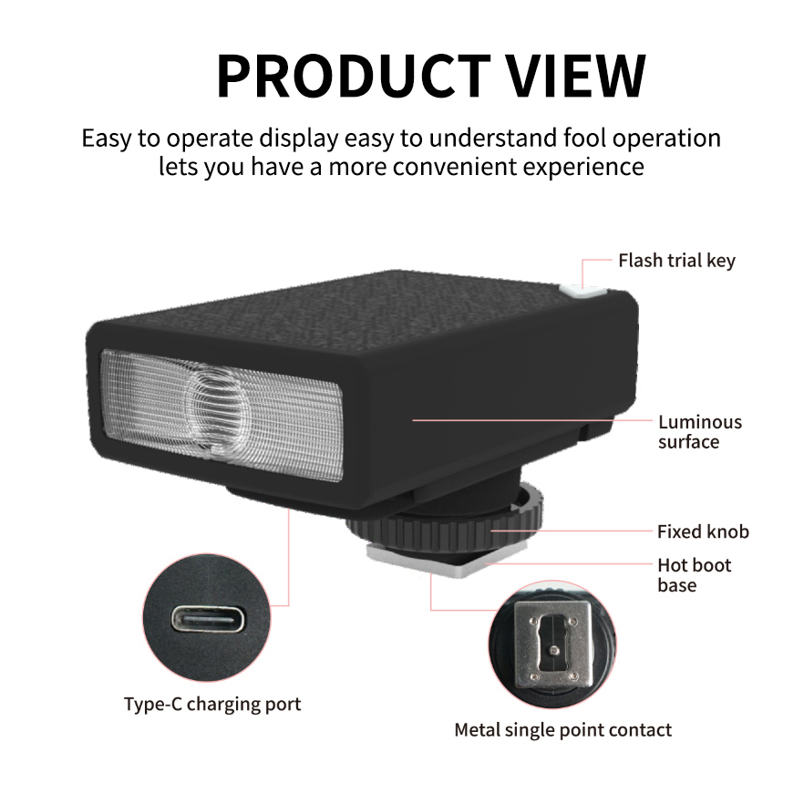 LINIM QU13 كاميرا صغيرة فلاش S - مراجعة Speedlite Flash External وسعره