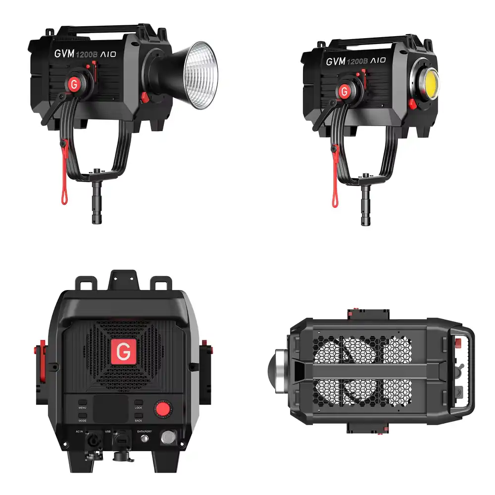 ضوء LED مستمر GVM SD1200B AIO  - مراجعة Photography Videos Free وسعره