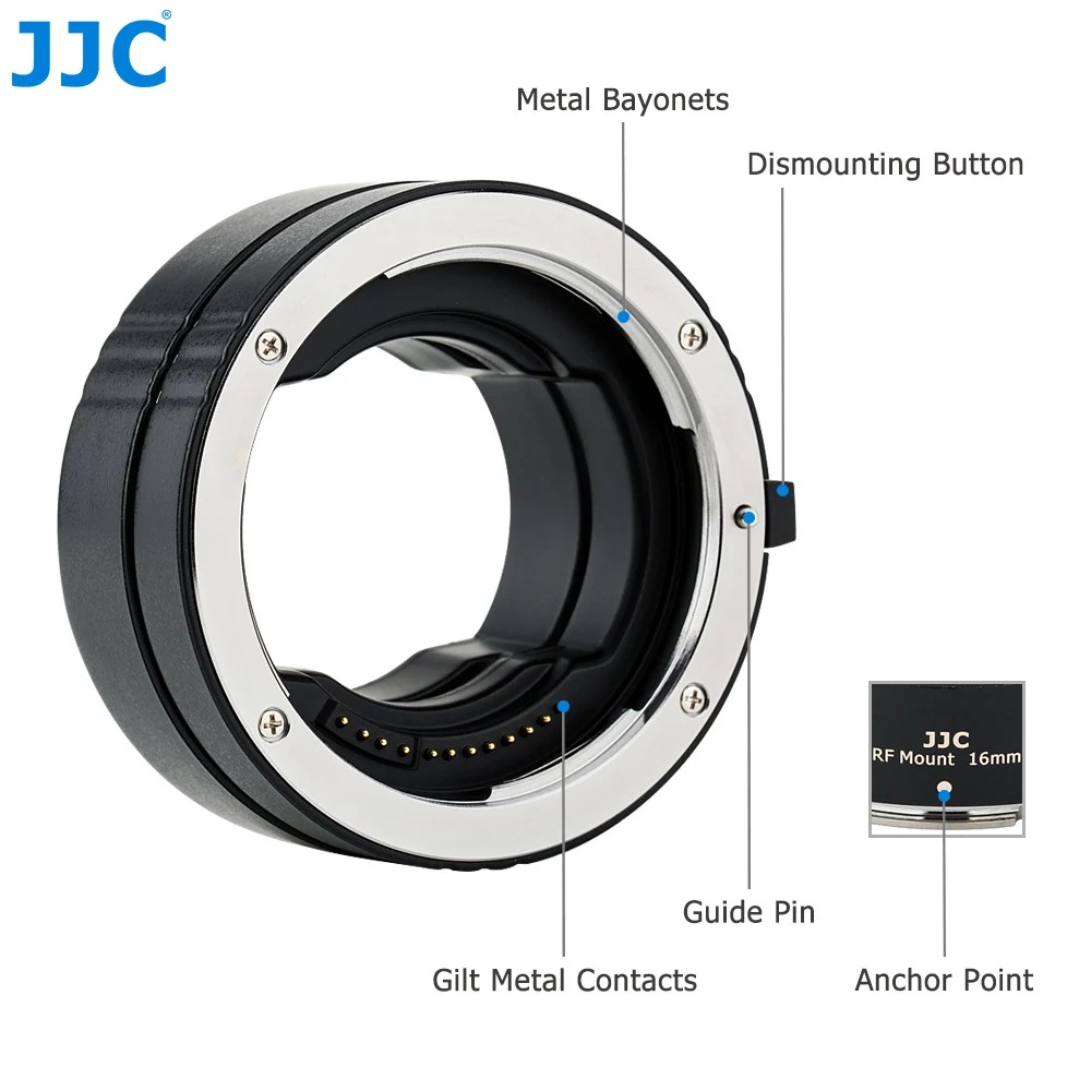 JJC RF جبل التركيز التلقائي ما - مراجعة Macro Extension Tube وسعره