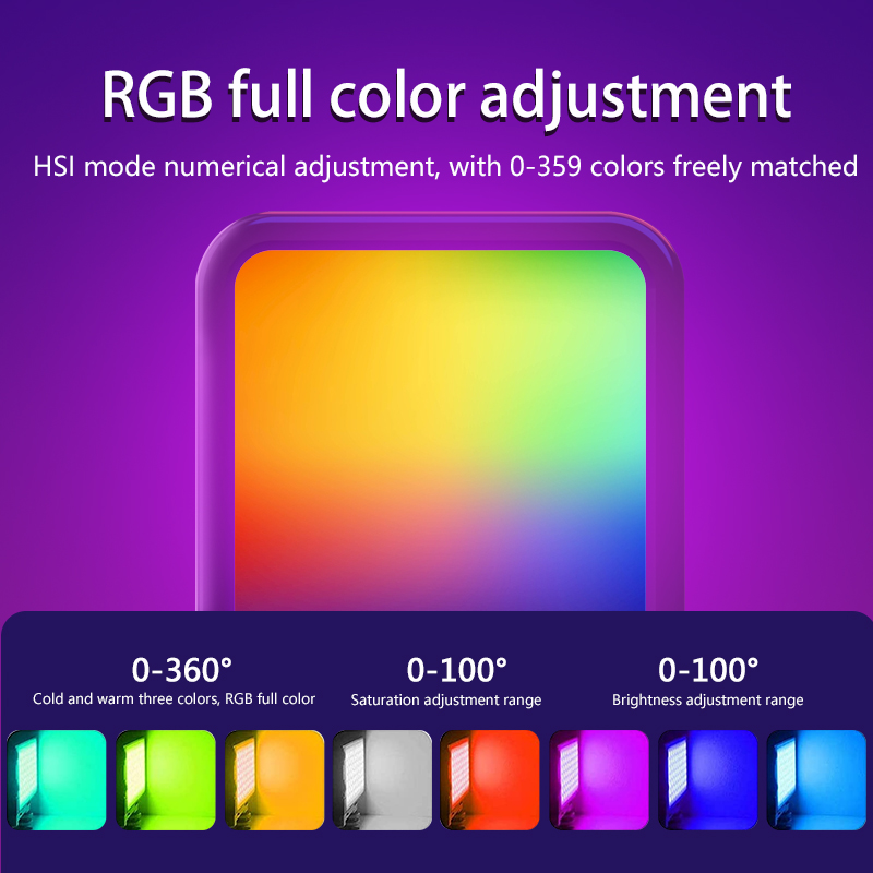 ضوء فيديو محمول صغير RGB للتصو - مراجعة Photography Videos Free وسعره