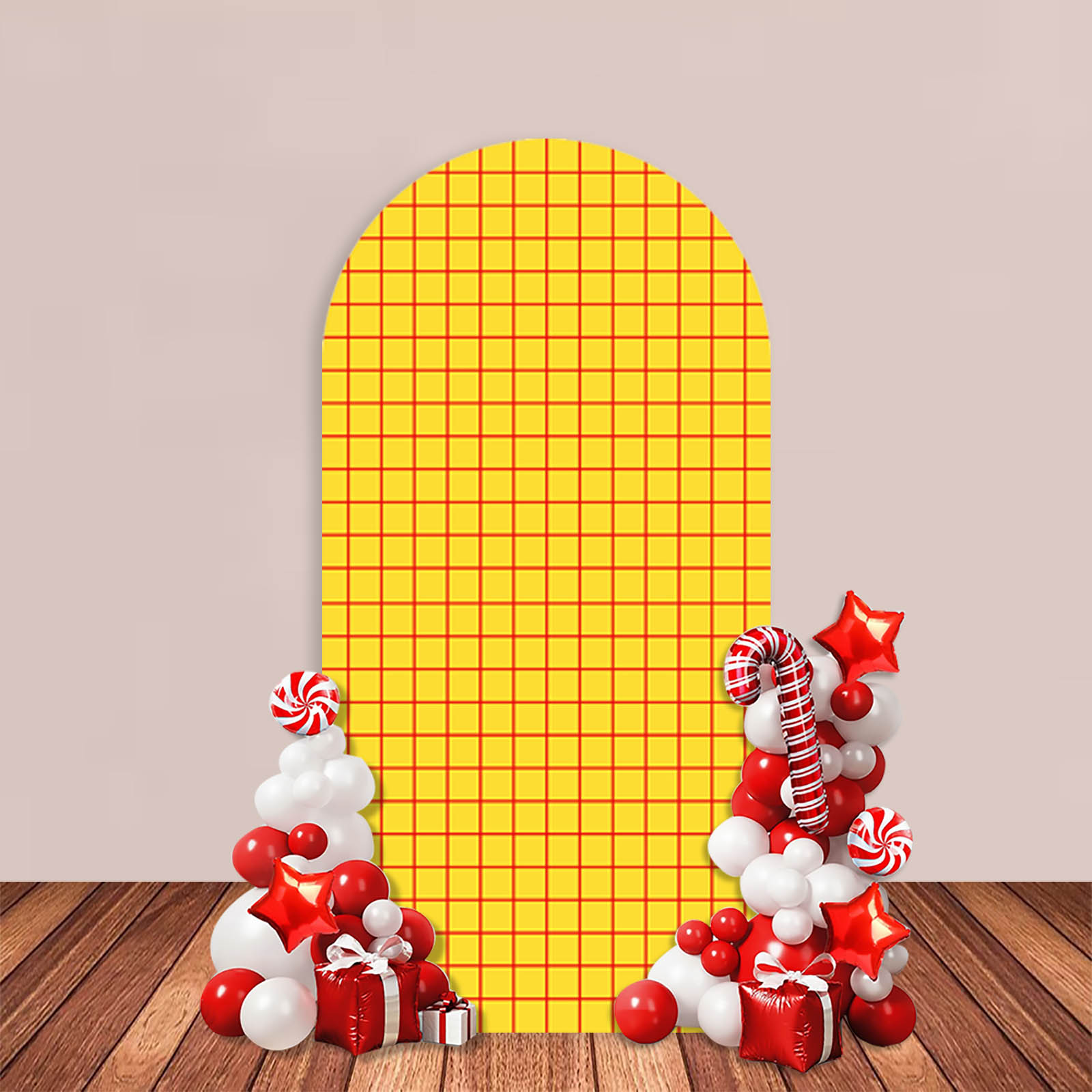 غطاء خلفية قوس عيد ميلاد سعيد  - مراجعة Photography Yellow وسعره