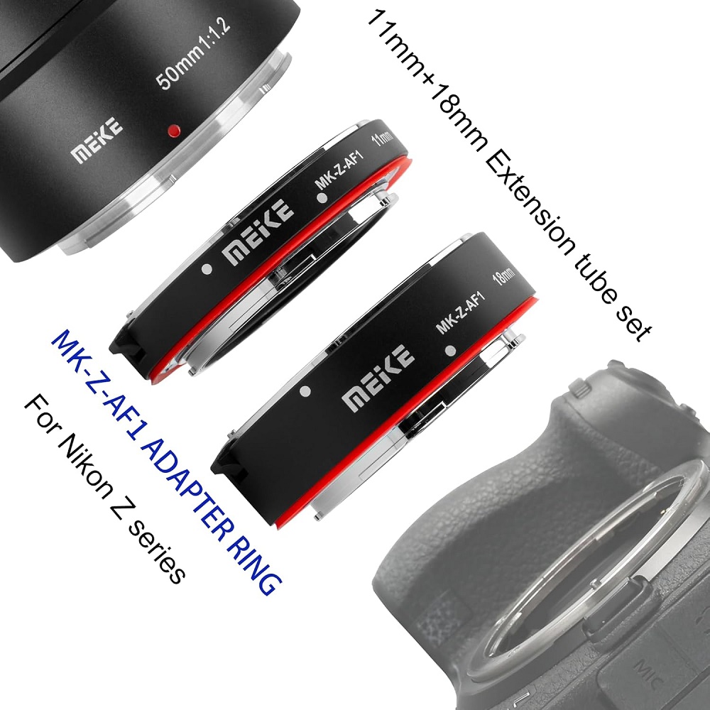 Meike MK-Z-AF1 المعادن التركيز - مراجعة Macro Extension Tube وسعره